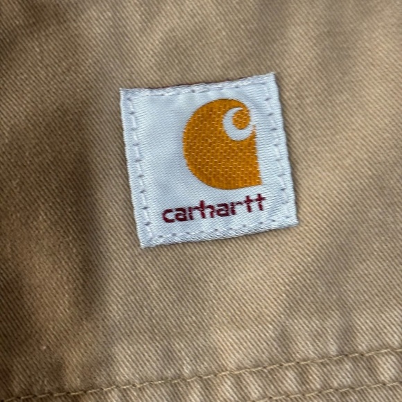 Carhartt Relaxed Fit Flannel Lined Work Pants Khaki 40x30 Carpenter Utility - Picture 3 of 10
